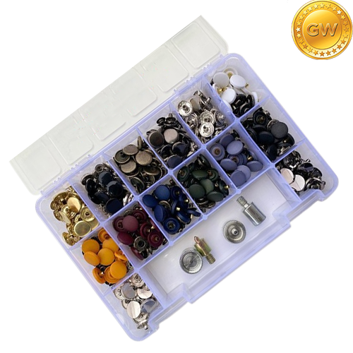 پک ترکیبی دکمه چهارپارچه سایز 15 میلیمتر